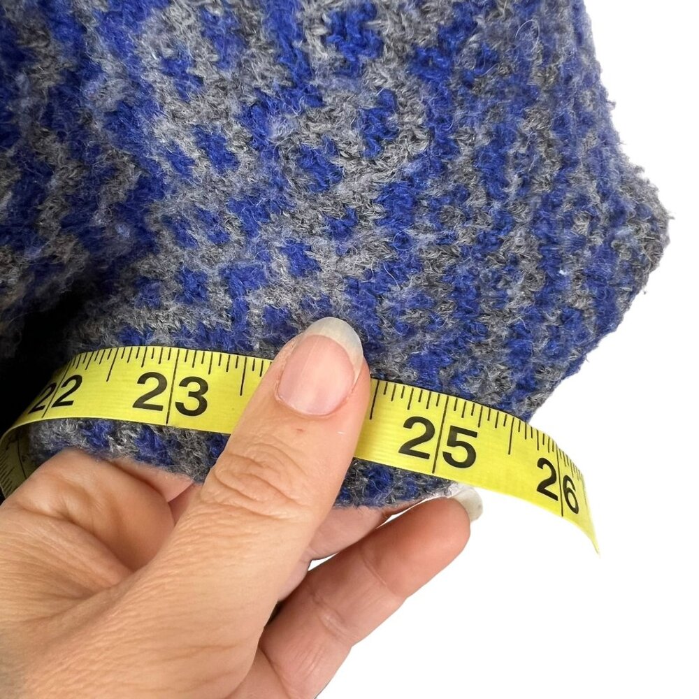 Chicos Blue Grey Geometric Print Wool Mohair Blen… - image 8